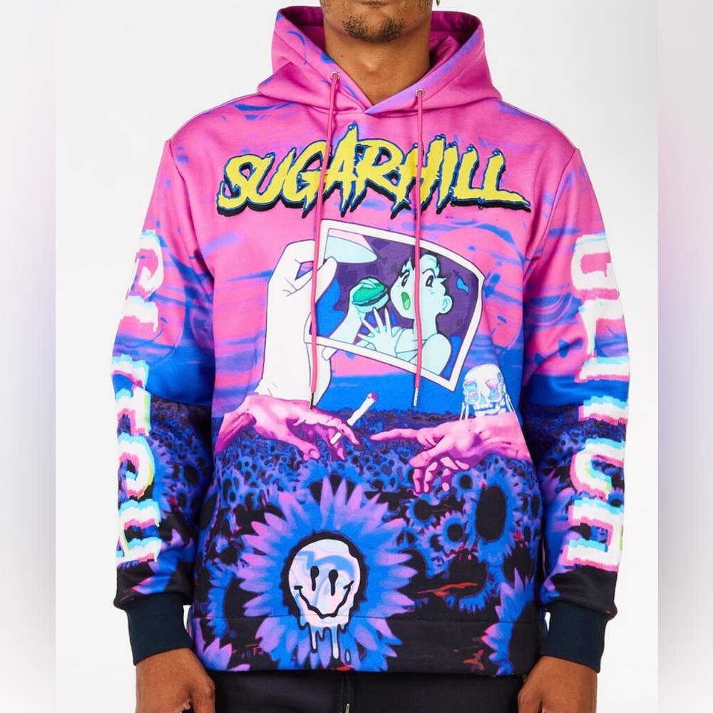 Men's SugarHill Special Edition Field Trip Anime Multicolor Graphic Hoodie